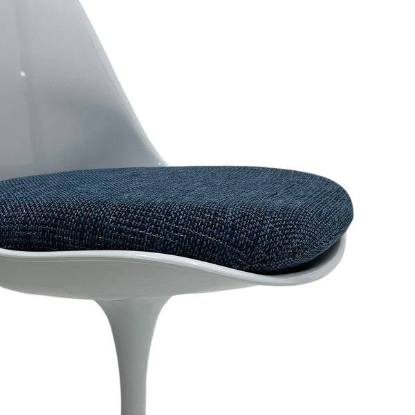 Textured Blue Chelsea Side Chair Cushion