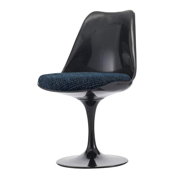 Black and Textured Blue Chelsea Side Chair