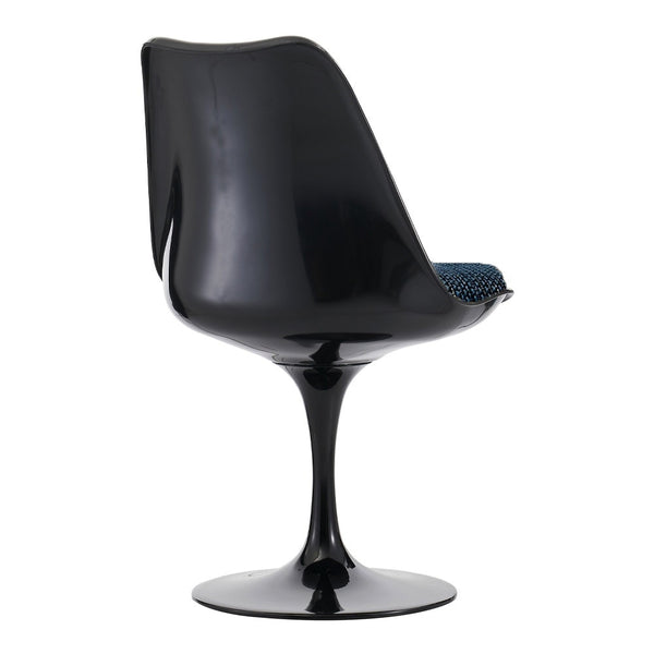 Black and Textured Blue Chelsea Side Chair