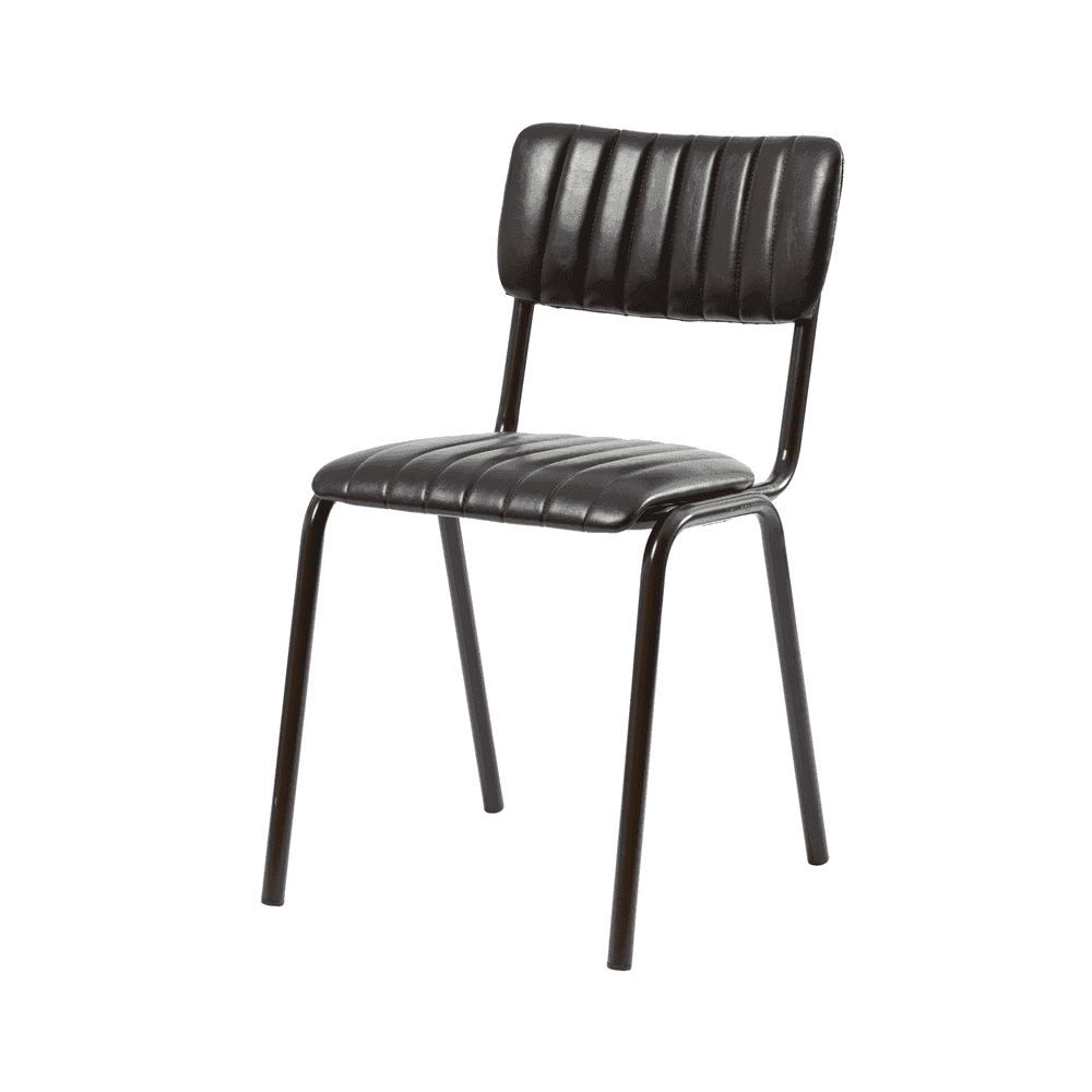 Tavo Vintage Black Side Chair (PACK OF 2)
