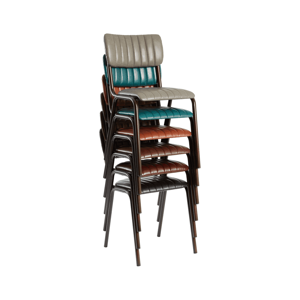 Tavo Vintage Teal Side Chair (PACK OF 2)