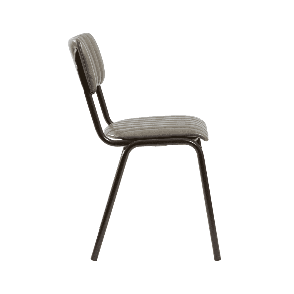 Tavo Vintage Dark Grey Side Chair (PACK OF 2)