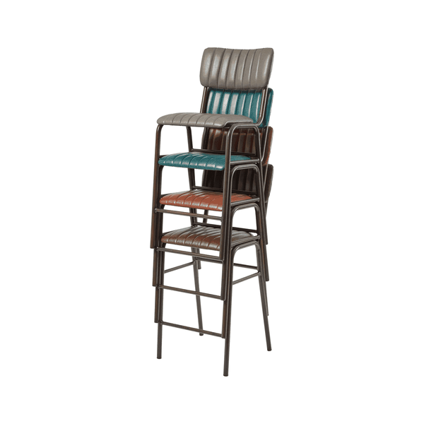 Tavo Vintage Tan Mid Stool (PACK OF 2)