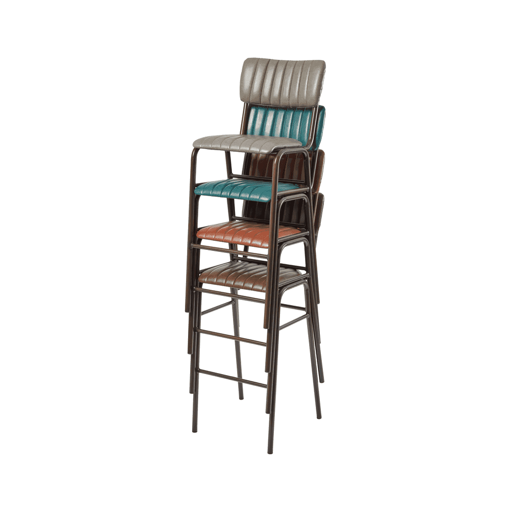 Tavo Vintage Tan Bar Stool (PACK OF 2)