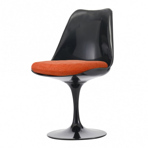 Black and Velveteen Orange Chelsea Side Chair