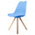 Soho Blue Dining Chair with Square Pyramid Light Wood Legs