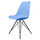 Soho Blue Plastic Dining Chair with Black Metal Legs