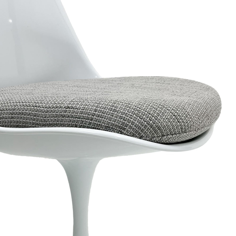 Textured Light Grey Chelsea Side Chair Cushion