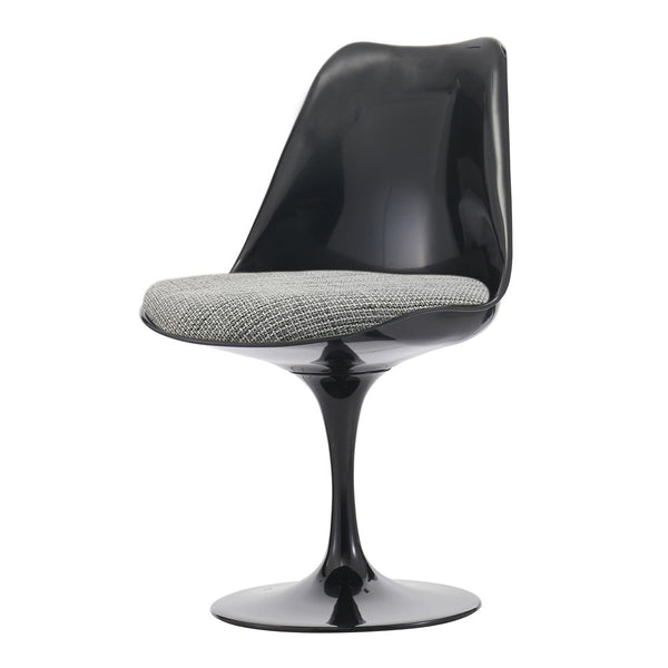 Black and Textured Light Grey Chelsea Side Chair