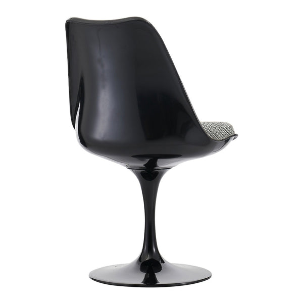 Black and Textured Light Grey Chelsea Side Chair