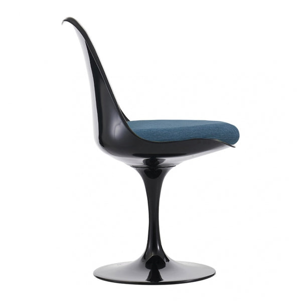 Black and Velveteen Navy Chelsea Side Chair