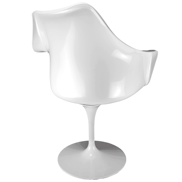 White and Velveteen Grey Chelsea Armchair