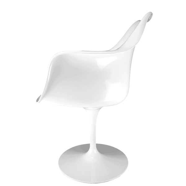 White and Velveteen Grey Chelsea Armchair