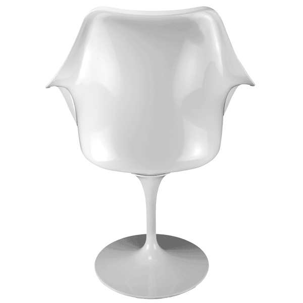 White and Velveteen Orange Chelsea Armchair