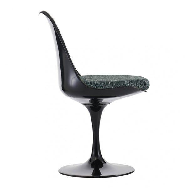 Black and Textured Dark Grey Chelsea Side Chair