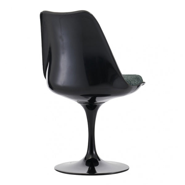 Black and Textured Dark Grey Chelsea Side Chair