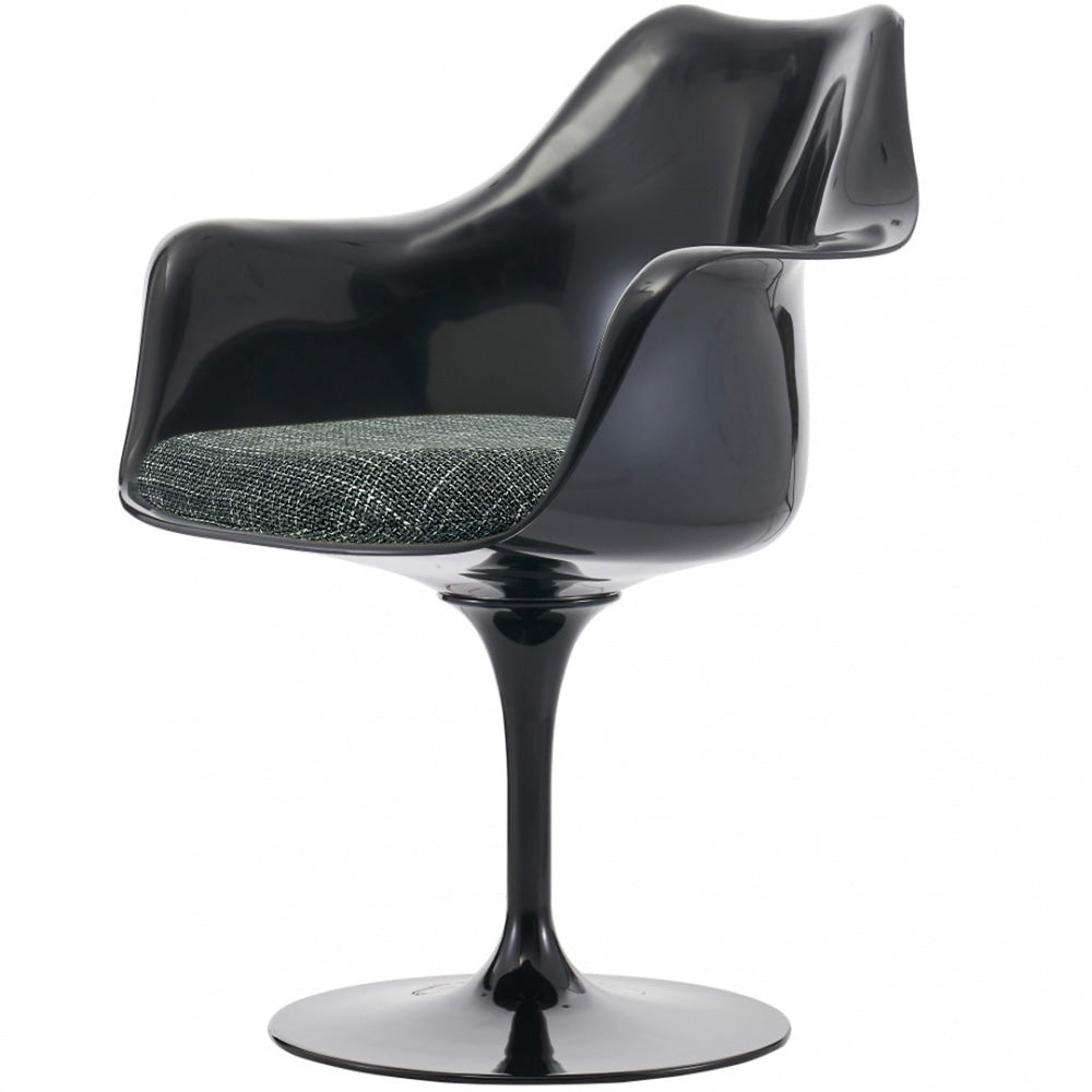 Black And Textured Dark Grey Chelsea Armchair