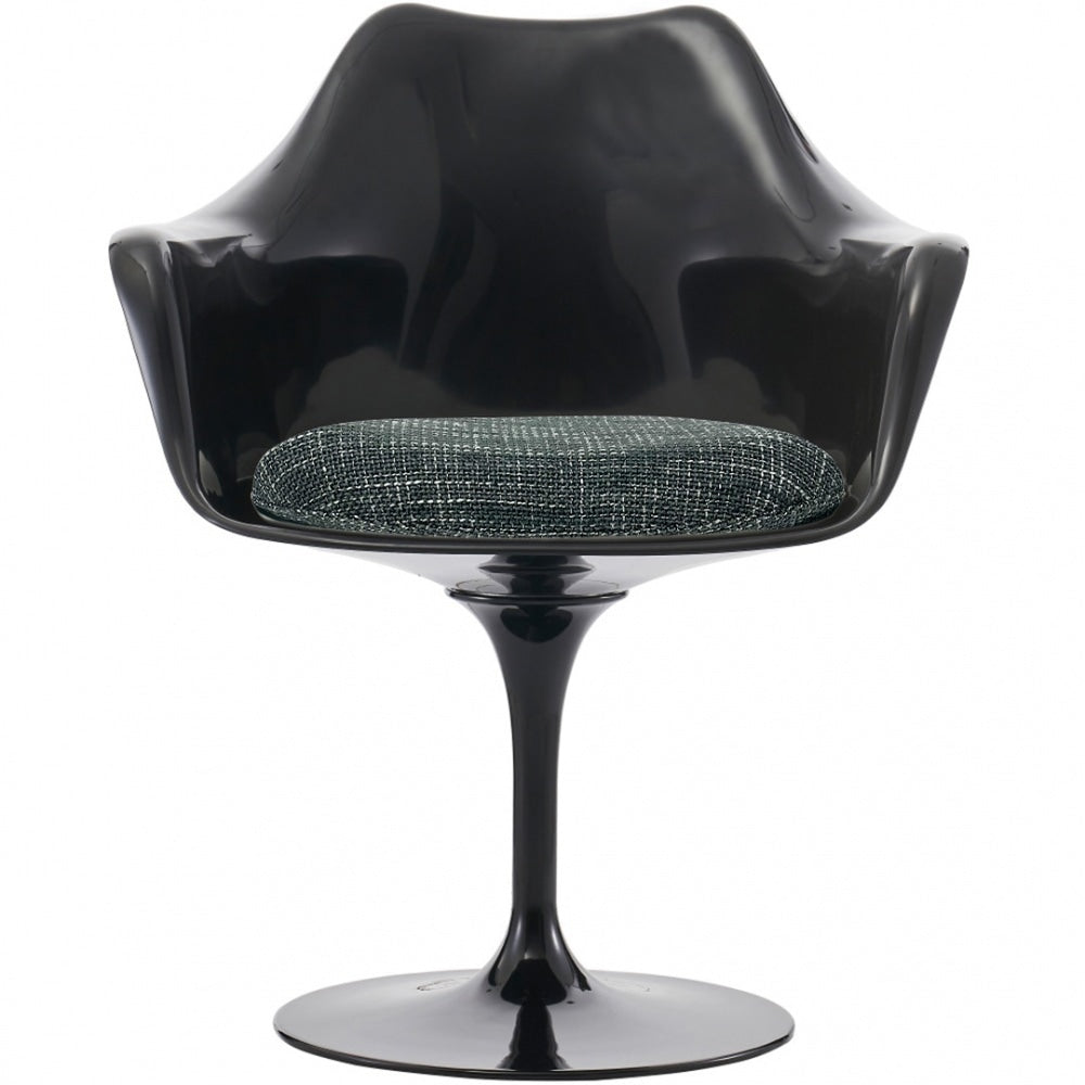 Black And Textured Dark Grey Chelsea Armchair