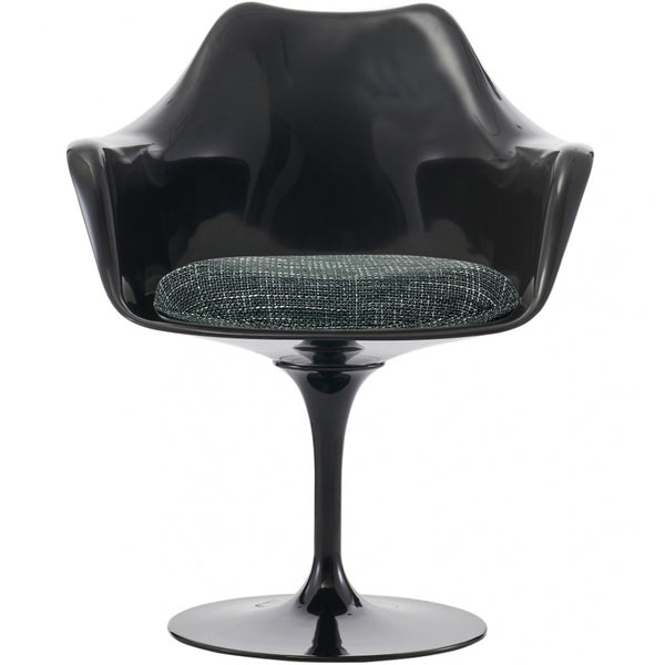 Black And Textured Dark Grey Chelsea Armchair