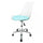 Soho Clear and Aqua Plastic Desk Chair with Swivel Base