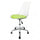 Soho Clear and Green Plastic Desk Chair with Swivel Base