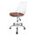 Soho Clear and Chocolate Plastic Desk Chair with Swivel Base