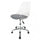 Soho Clear and Dark Grey Plastic Desk Chair with Swivel Base