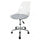 Soho Clear and Light Grey Plastic Desk Chair with Swivel Base