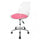 Soho Clear and Bright Pink Plastic Desk Chair with Swivel Base