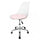 Soho Clear and Blush Pink Plastic Desk Chair with Swivel Base