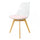 Soho Clear and Blush Pink Plastic Dining Chair with Squared Light Wood Legs