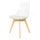 Soho Clear and Light Grey Plastic Dining Chair with Squared Light Wood Legs