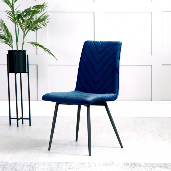 Brooklyn Blue Velvet Dining Chair (Set of 2)
