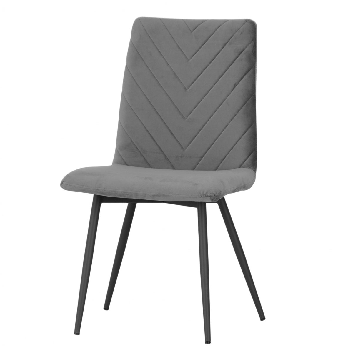 Brooklyn Dark Grey Velvet Dining Chair (Set of 2)