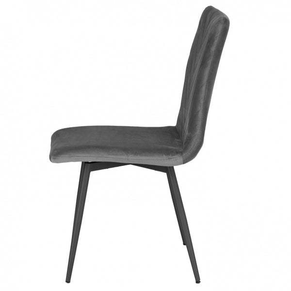 Brooklyn Dark Grey Velvet Dining Chair (Set of 2)