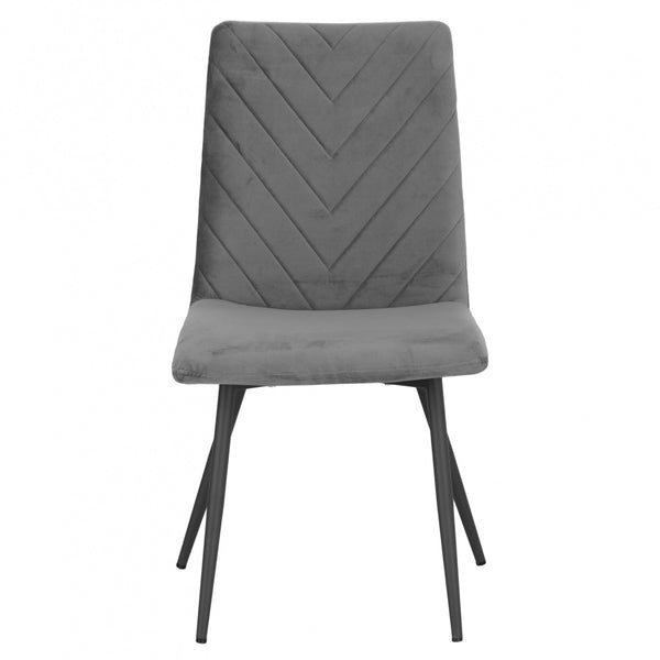 Brooklyn Dark Grey Velvet Dining Chair (Set of 2)