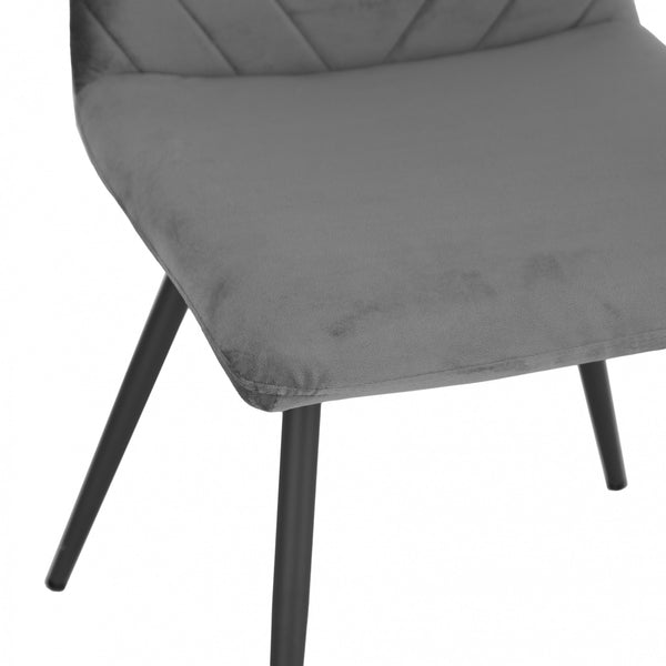 Brooklyn Dark Grey Velvet Dining Chair (Set of 2)