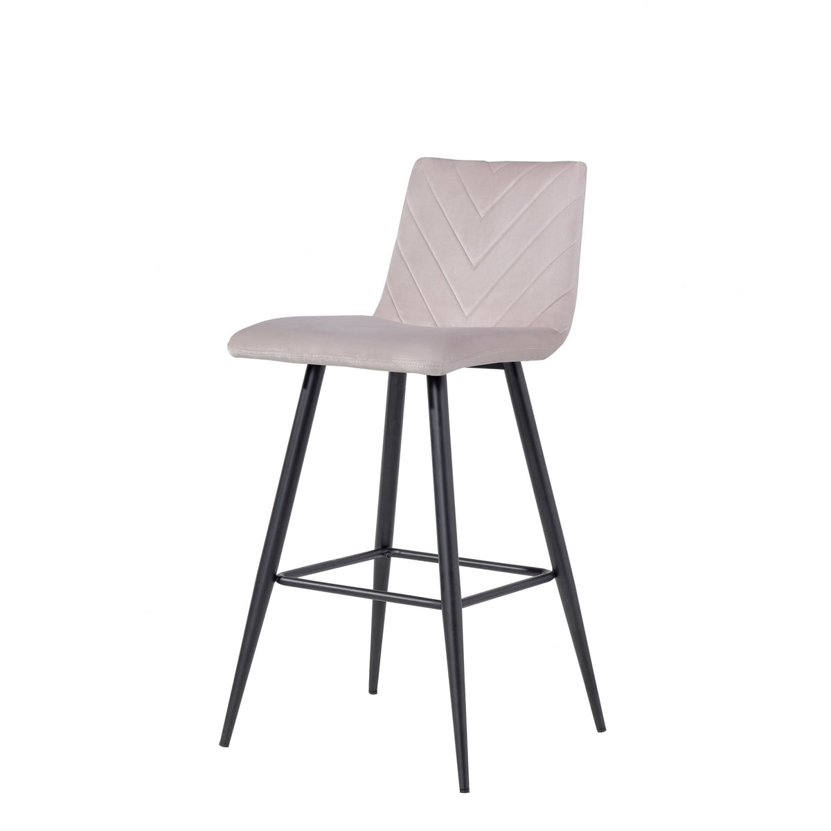 Brooklyn Taupe Velvet Barstool (Set of 2)