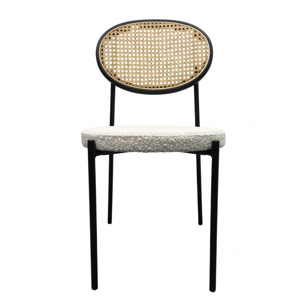 Fusion Living Paris Cream Bouclé Dining Chair