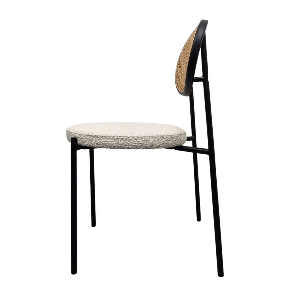 Fusion Living Paris Cream Bouclé Dining Chair