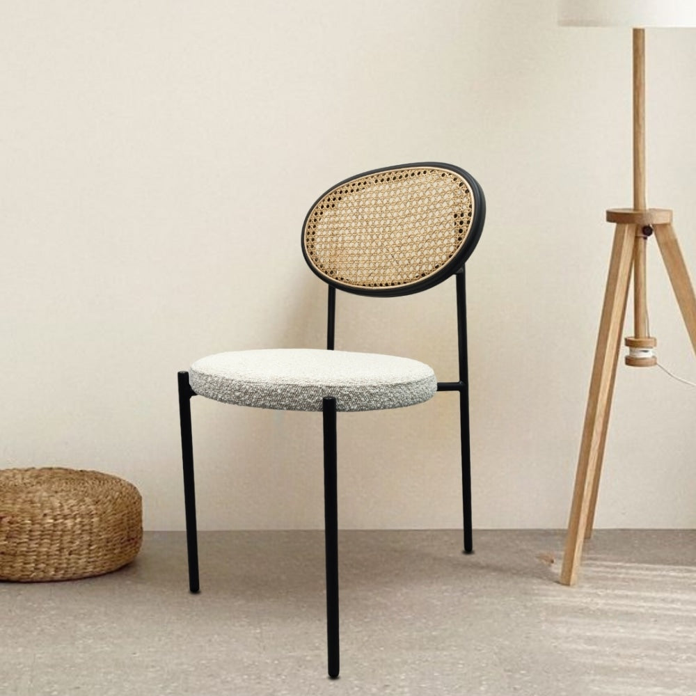 Fusion Living Paris Cream Bouclé Dining Chair