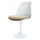 White and Velveteen Beige Chelsea Side Chair