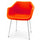 Bright Orange Robin Day Plastic Armchair