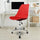 Soho Red Plastic Desk Chair with Swivel Base