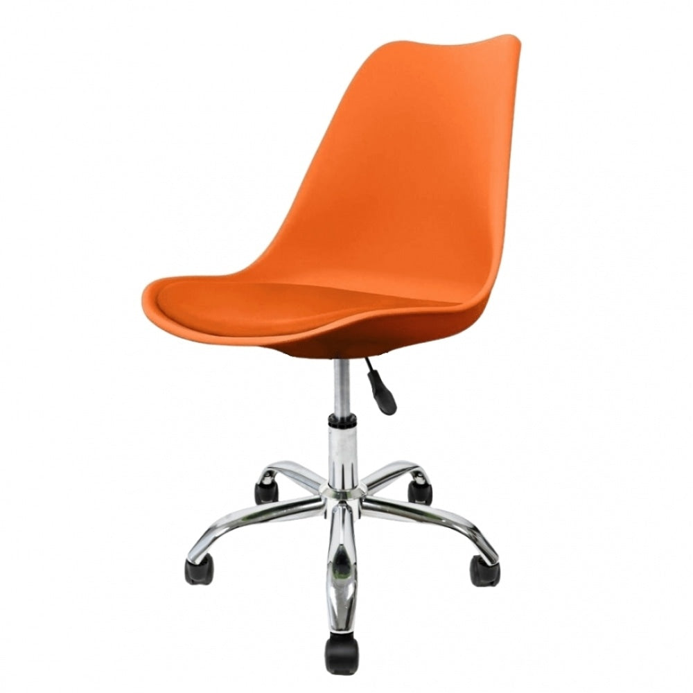Soho Orange Plastic Desk Chair with Swivel Base