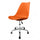 Soho Orange Plastic Desk Chair with Swivel Base