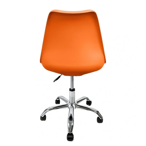 Soho Orange Plastic Desk Chair with Swivel Base