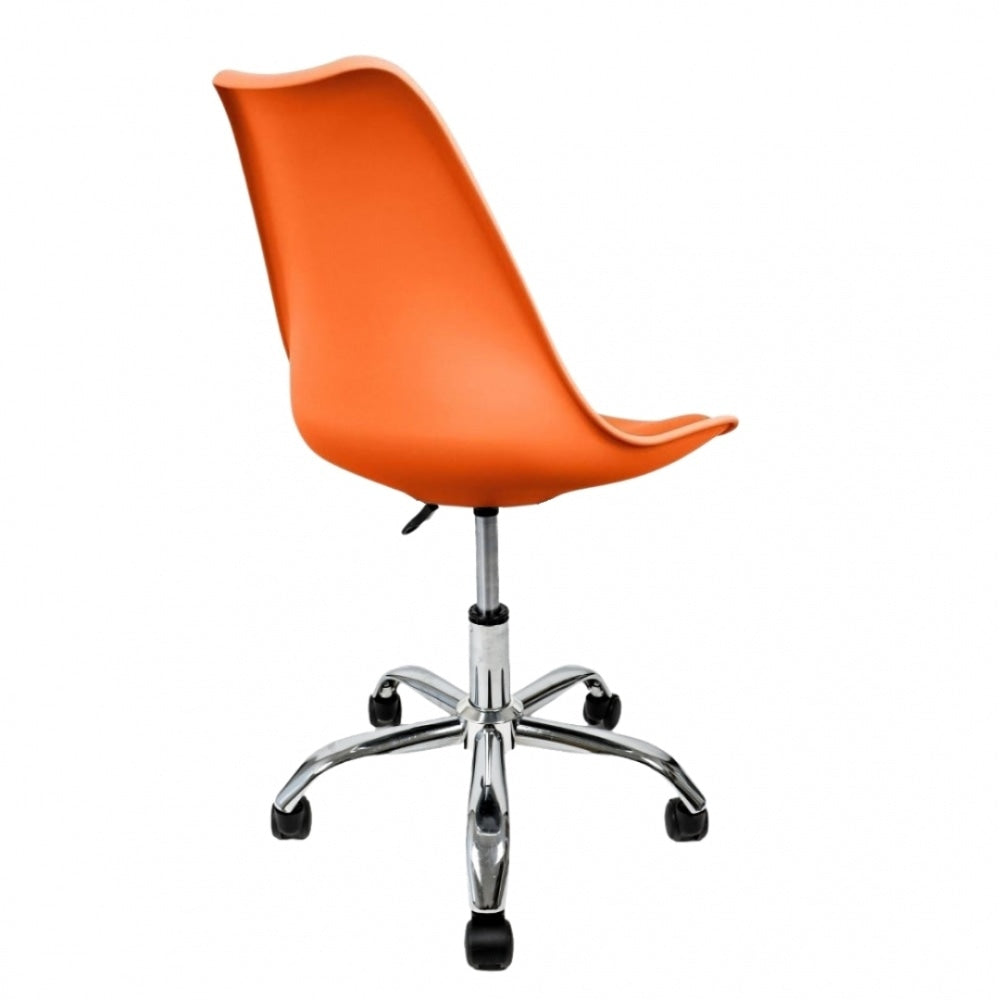 Soho Orange Plastic Desk Chair with Swivel Base