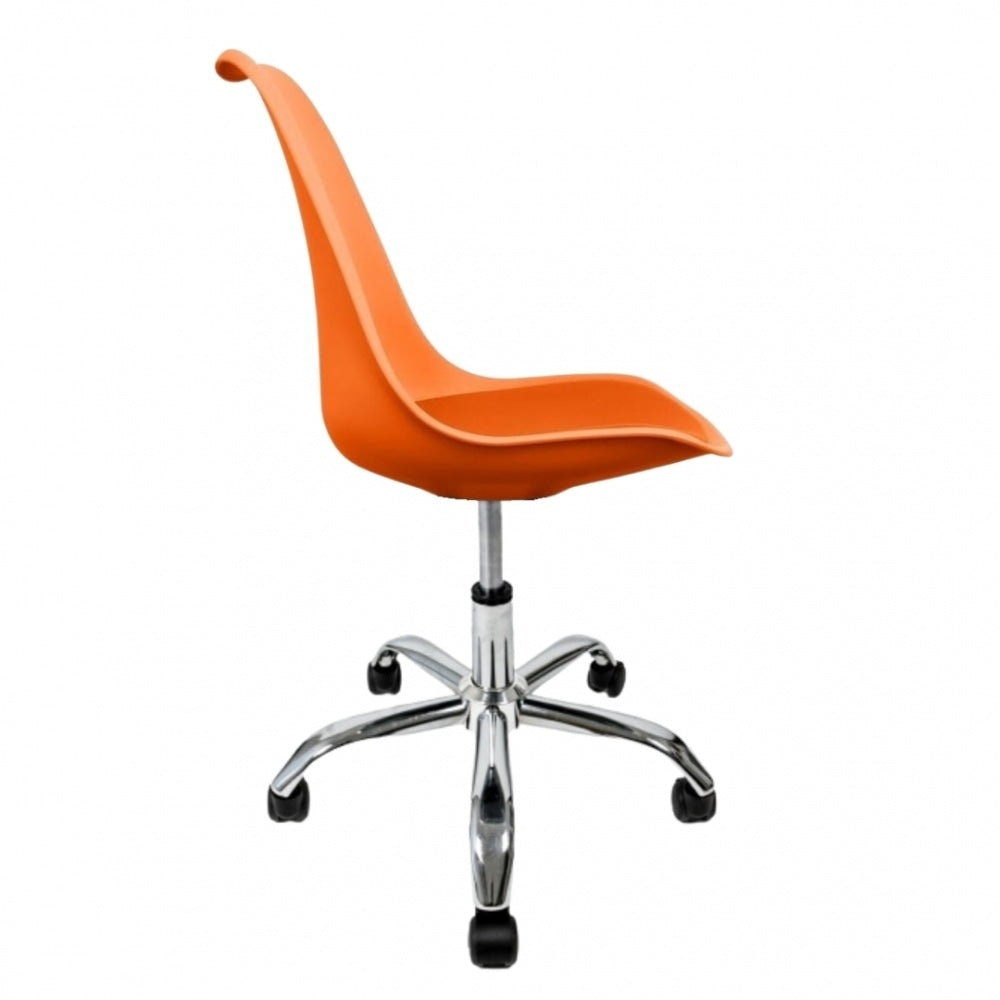 Soho Orange Plastic Desk Chair with Swivel Base
