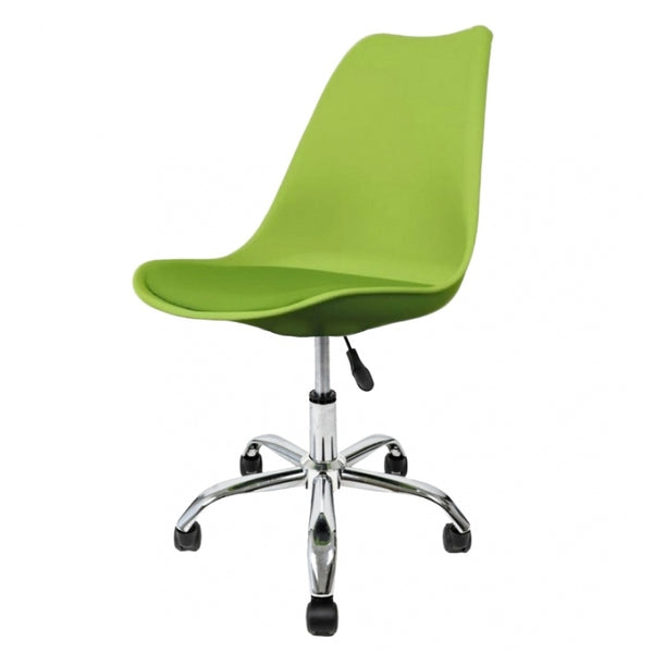 Soho Green Plastic Desk Chair with Swivel Base